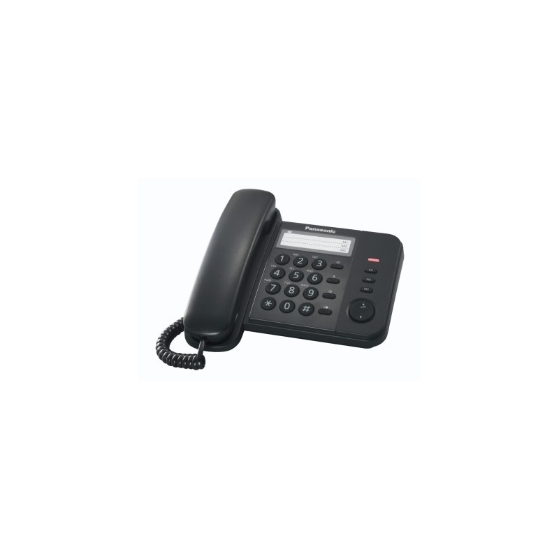 Panasonic KX-TS520EX1B téléphone Téléphone analogique Identification de l'appelant Noir