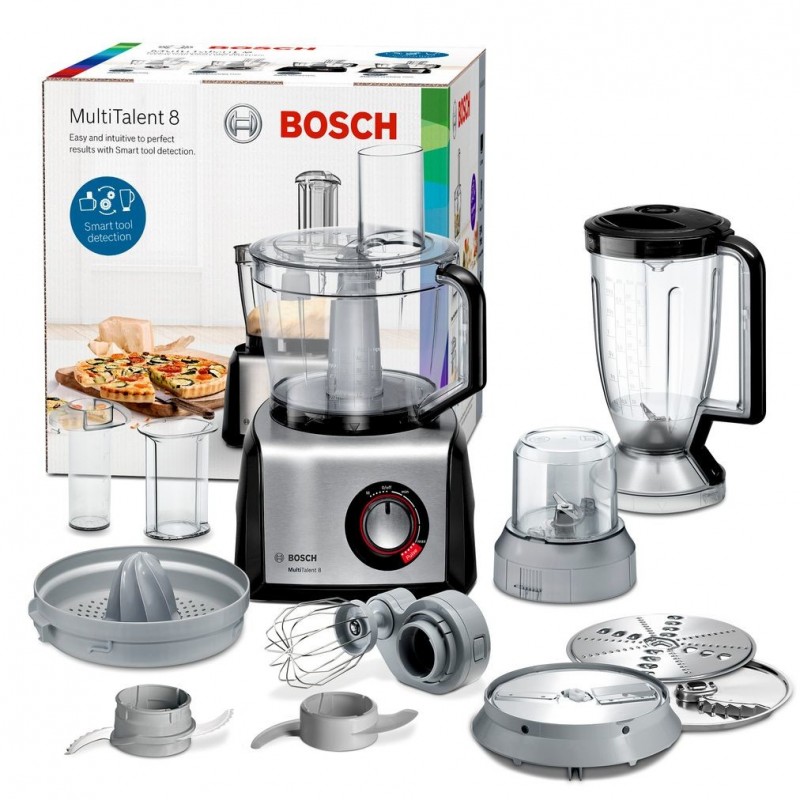 Bosch MC812M844 robot de cocina 1250 W 3,9 L Negro, Acero inoxidable