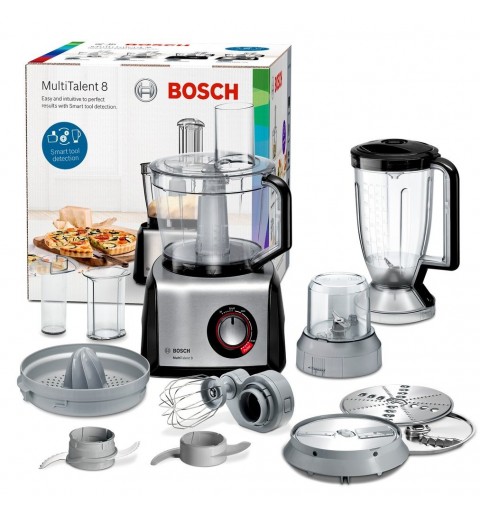 Bosch MC812M844 robot da cucina 1250 W 3,9 L Nero, Acciaio inossidabile