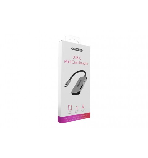 Sitecom MD-066 Kartenleser USB 3.2 Gen 1 (3.1 Gen 1) Type-C Schwarz, Grau