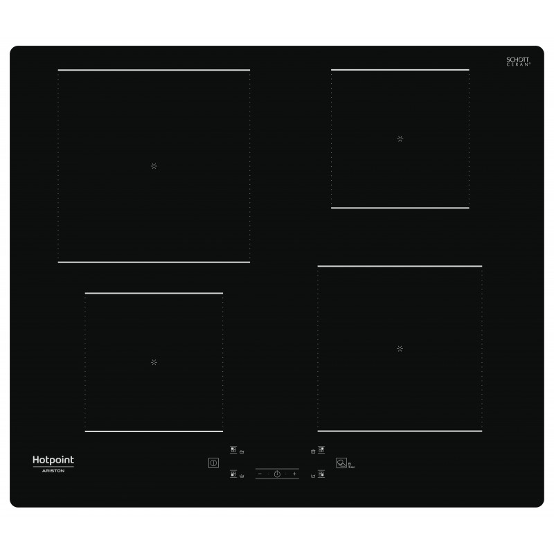 Hotpoint HQ 5660S NE Nero Da incasso 59 cm Piano cottura a induzione 4 Fornello(i)