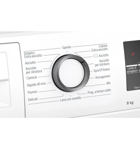 Bosch Serie 6 WTW85T08IT asciugatrice Libera installazione Caricamento frontale 8 kg A++ Bianco