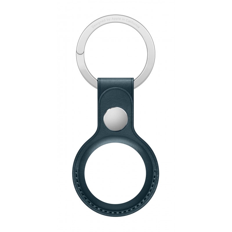 Apple AirTag Leather Key Ring - Baltic Blue