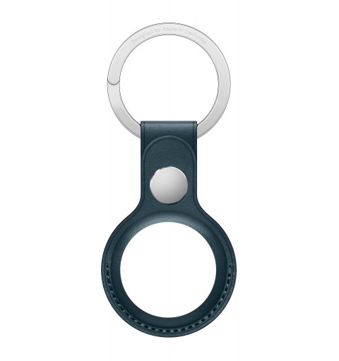 Apple AirTag Leather Key Ring - Baltic Blue