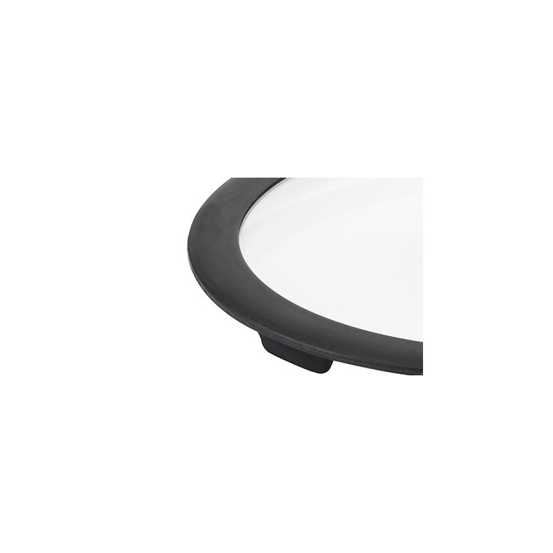 Lagostina 010244060120 couvercle Rond Noir, Transparent