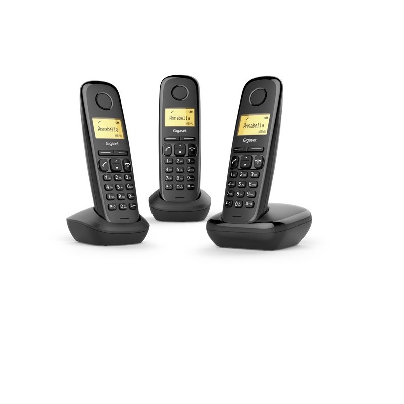 Gigaset A170 Trio Telefono analogico DECT Identificatore di chiamata Nero