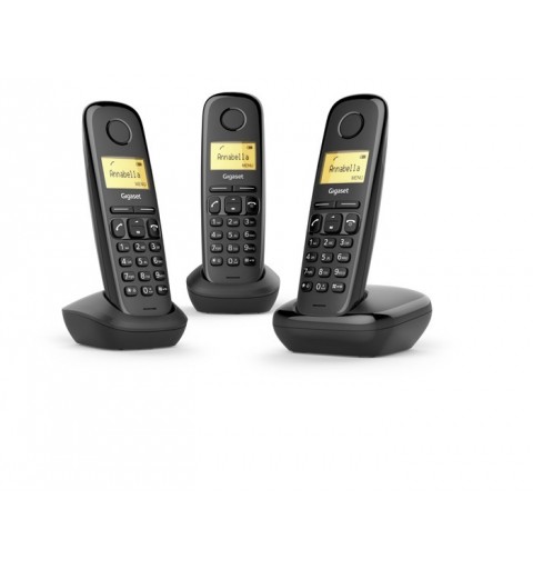 Gigaset A170 Trio Telefono analogico DECT Identificatore di chiamata Nero