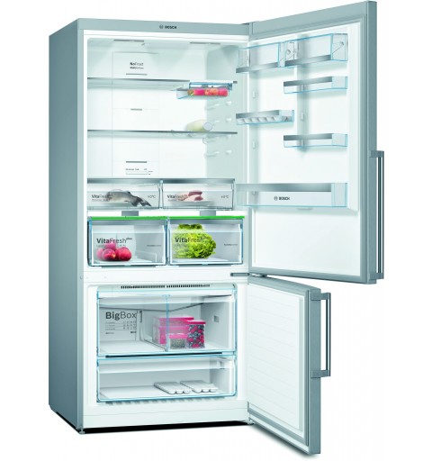 Bosch Serie 6 KGN86AIDP frigorifero con congelatore Libera installazione 631 L D Acciaio inossidabile
