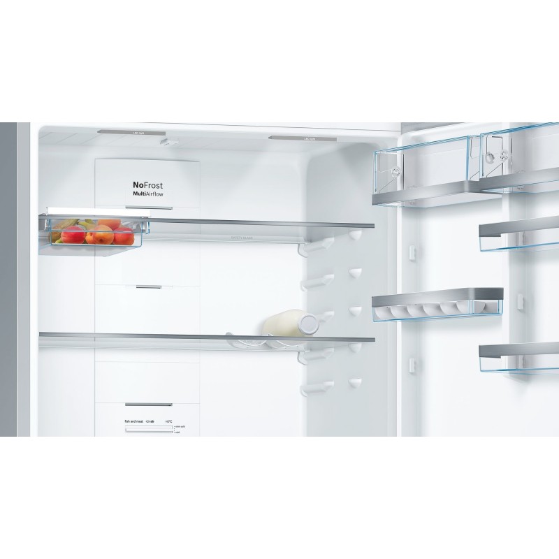 Bosch Serie 6 KGN86AIDP nevera y congelador Independiente 631 L D Acero inoxidable