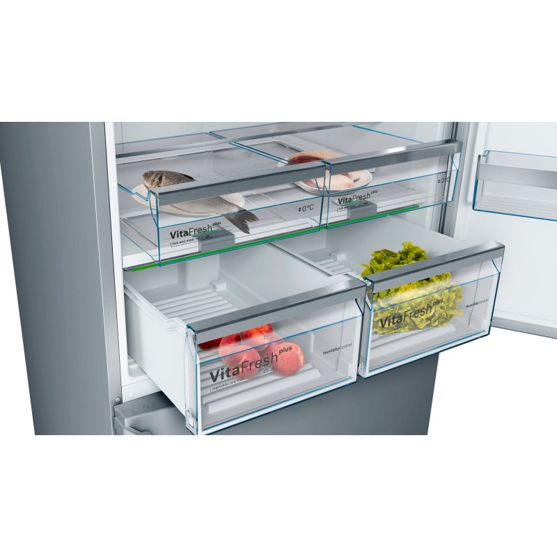 Bosch Serie 6 KGN86AIDP nevera y congelador Independiente 631 L D Acero inoxidable