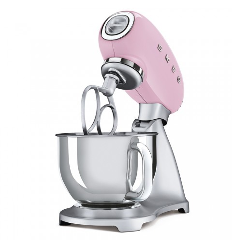Smeg SMF02PKEU Mixer Standmixer 800 W Pink, Silber