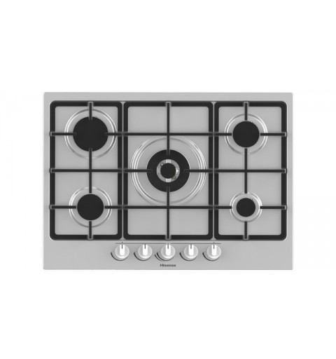 Hisense GM773XF plaque Acier inoxydable Intégré (placement) Gaz 5 zone(s)