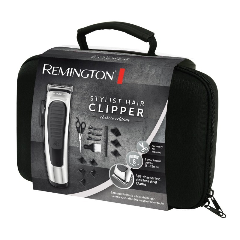 Remington HC450 tondeuse à cheveux Noir, Acier inoxydable