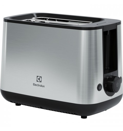 Electrolux E3T1-3ST tostadora 2 rebanada(s) 800 W Negro, Acero inoxidable