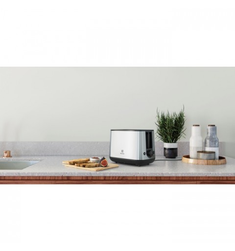 Electrolux E3T1-3ST Toaster 2 Scheibe(n) 800 W Schwarz, Edelstahl