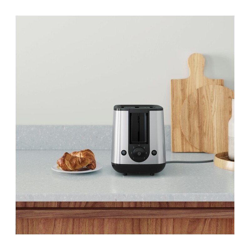 Electrolux E3T1-3ST Toaster 2 Scheibe(n) 800 W Schwarz, Edelstahl