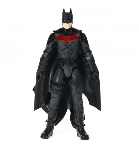 DC Comics , BATMAN IL FILM, Personaggio Deluxe del film The Batman da 30 cm con tuta alare, luci, suoni e ali che si aprono,