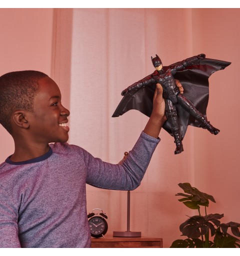 DC Comics , Batman 12-inch Wingsuit Action Figure with Lights and Sounds, Expanding Wings, The Batman Movie Collectible Kids