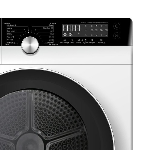 Midea MDK8A3 asciugatrice Libera installazione Caricamento frontale 8 kg A Nero, Bianco