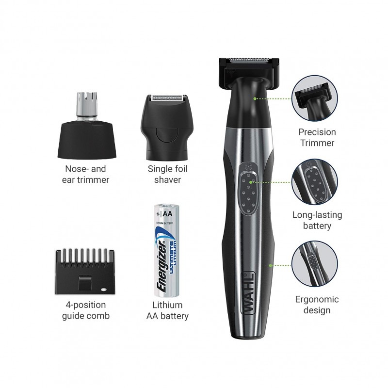 Wahl Travel Kit Deluxe Nero, Acciaio inossidabile