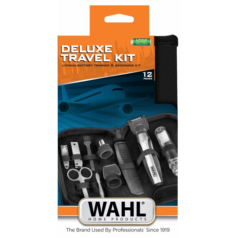 Wahl Travel Kit Deluxe Nero, Acciaio inossidabile