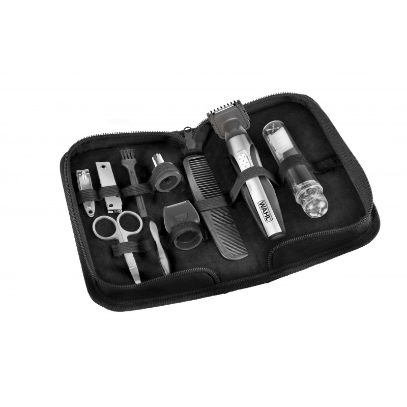 Wahl Travel Kit Deluxe Nero, Acciaio inossidabile