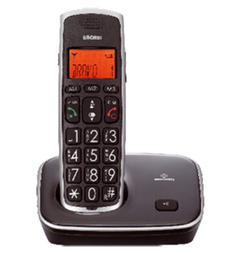 Brondi Bravo Gold Teléfono DECT Identificador de llamadas Negro