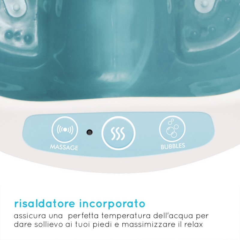 HoMedics FS-250-EU bañera de pies Azul, Blanco