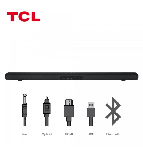 TCL TS8 Series Soundbar TS8111 Dolby Atmos 2.1 con Subwoofer integrato per TV & Wireless Bluetooth (39-inch Speaker, HDMI ARC,