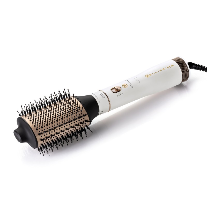 Bellissima Air Wonder 8 in 1 Brosse soufflante à air chaud Or, Blanc 1000 W 1,8 m