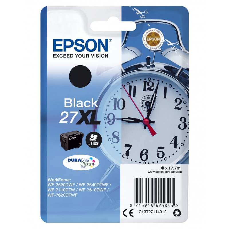 Epson Alarm clock Cartouche "Réveil" 27XL - Encre DURABrite Ultra N