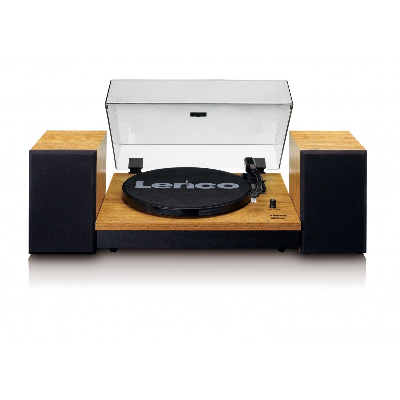 Lenco LS-300 Tourne-disque entraîné par courroie Noir, Bois