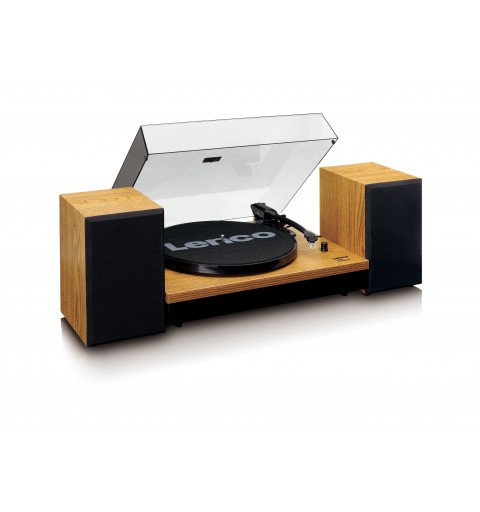 Lenco LS-300 Tourne-disque entraîné par courroie Noir, Bois