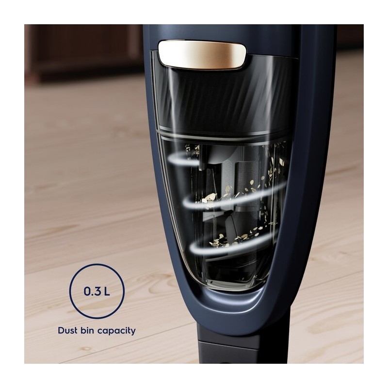 Electrolux WQ71-P50IB aspiradora de pie y escoba eléctrica Sin bolsa 0,3 L Negro, Azul