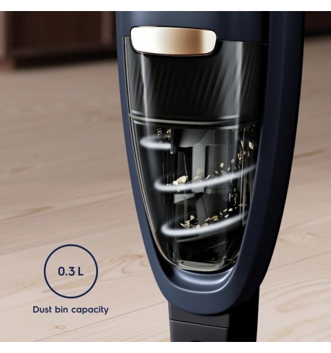 Electrolux WQ71-P50IB aspiradora de pie y escoba eléctrica Sin bolsa 0,3 L Negro, Azul
