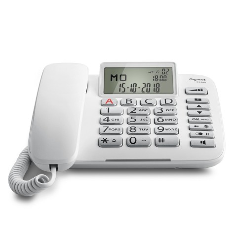 Gigaset DL580 Teléfono analógico Identificador de llamadas Blanco
