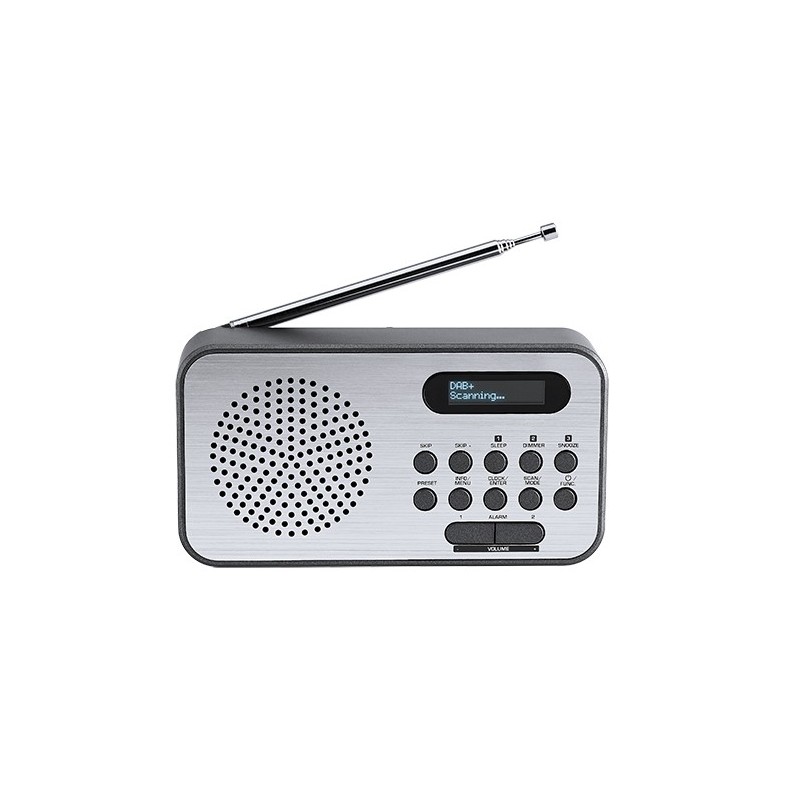 Thomson RT225DAB Radio portable Personnel Numérique Noir, Métallique