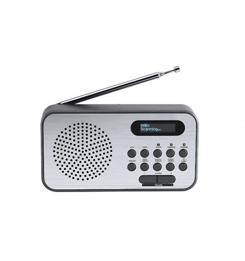 Thomson RT225DAB radio Personal Digital Negro, Metálico