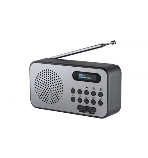 Thomson RT225DAB Radio portable Personnel Numérique Noir, Métallique