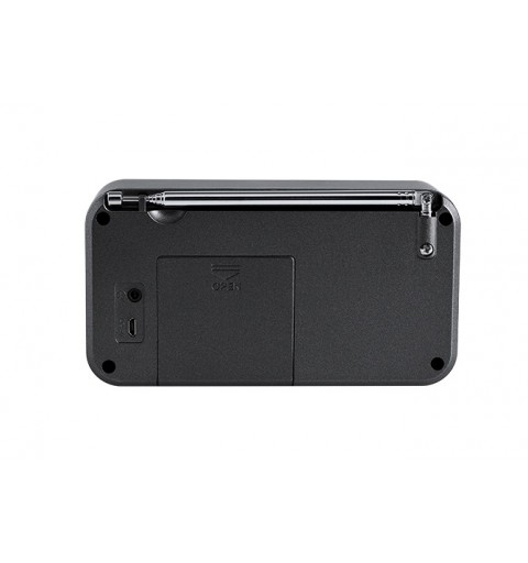 Thomson RT225DAB Radio portable Personnel Numérique Noir, Métallique