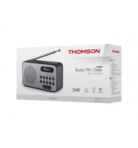 Thomson RT225DAB radio Personale Digitale Nero, Metallico