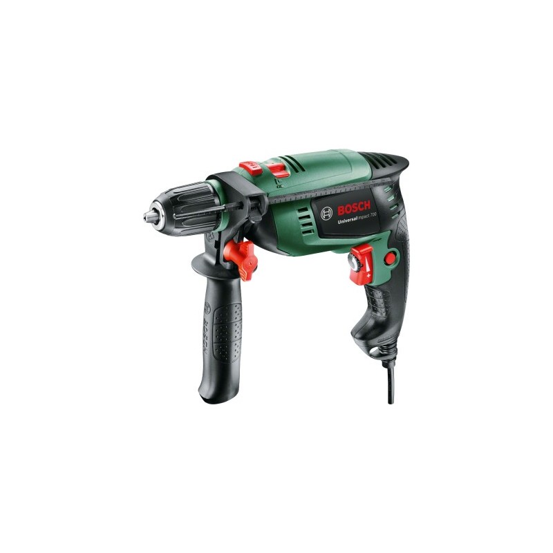 Bosch UniversalImpact 700 3000 Giri min Senza chiave 1,7 kg Nero, Verde, Rosso