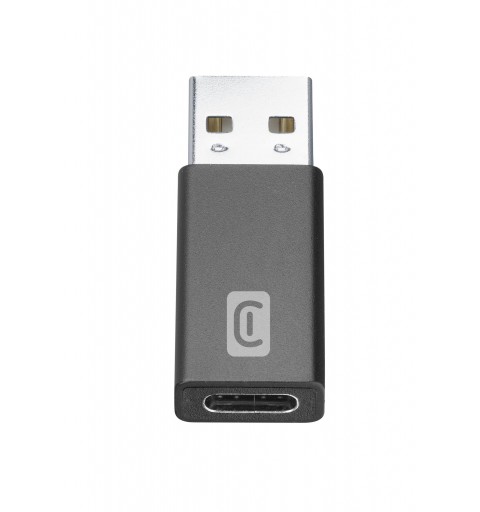 Cellularline Adattatore da USB a USB-C Converte la porta USB in USB-C Nero