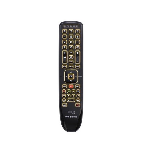 Meliconi Facile 5.1 LED telecomando IR Wireless DTT, DVD Blu-ray, SAT, TV Pulsanti