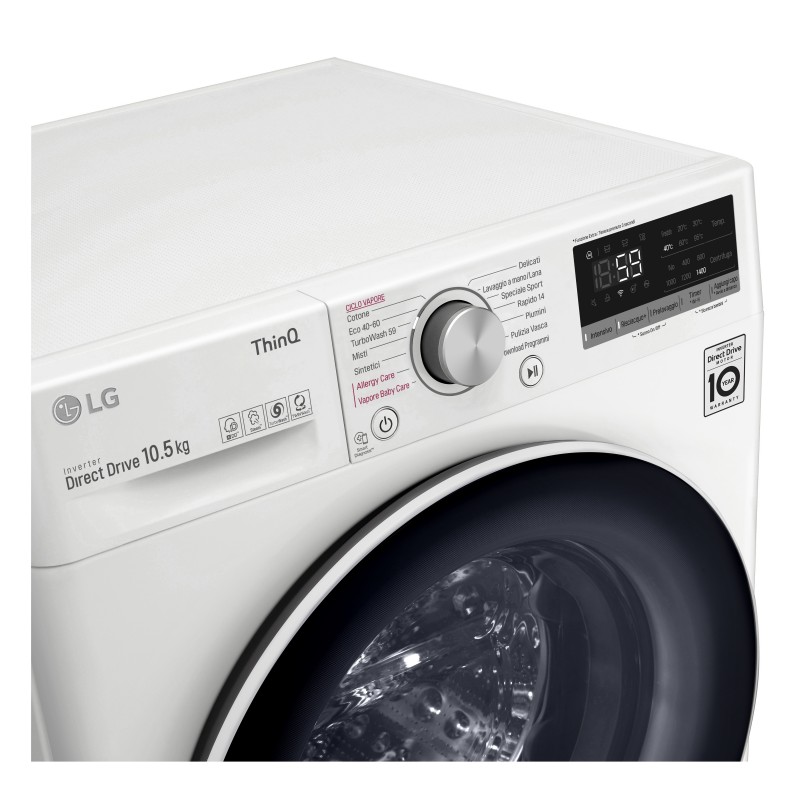 LG F4WV510S1E lavadora Carga frontal 10,5 kg 1400 RPM B Blanco