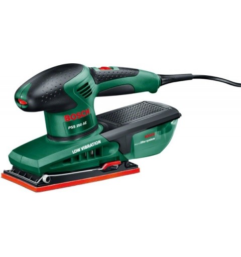 Bosch PSS 250 AE Levigatrice orbitale 24000 OPM Nero, Verde 250 W