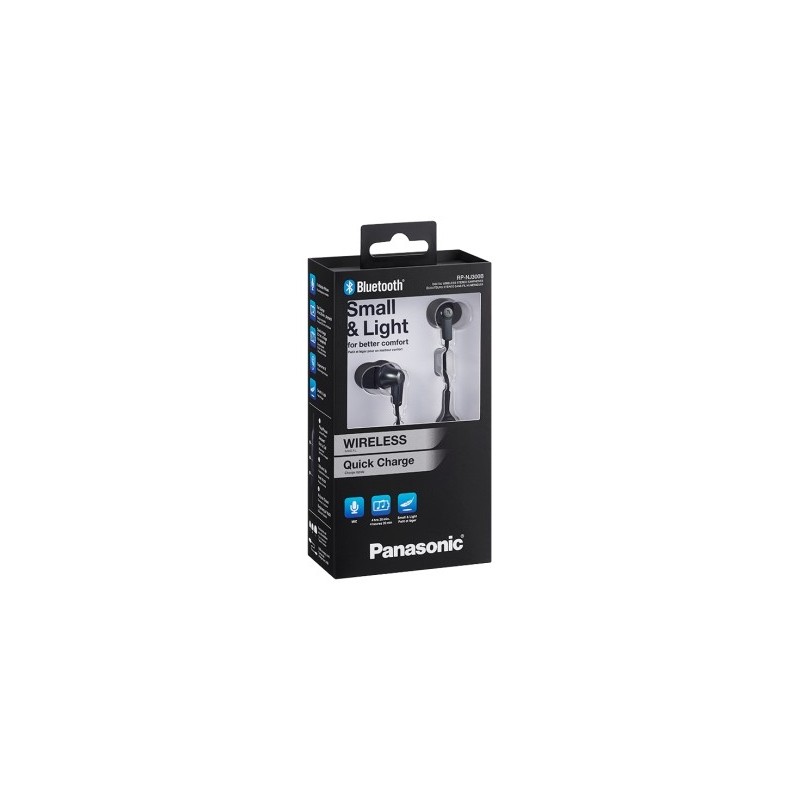 Panasonic RP-NJ300BE-K Kopfhörer & Headset Kabellos im Ohr Anrufe Musik Bluetooth Schwarz