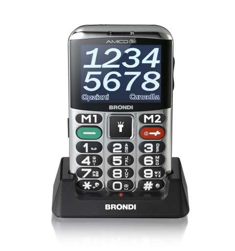 Brondi Amico Chic 6.1 cm (2.4") Black, Silver Feature phone