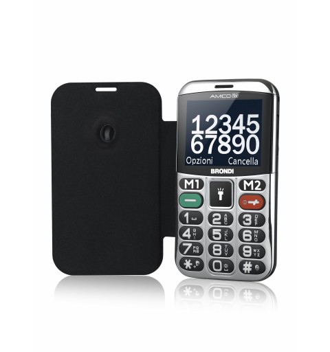 Brondi Amico Chic 6.1 cm (2.4") Black, Silver Feature phone