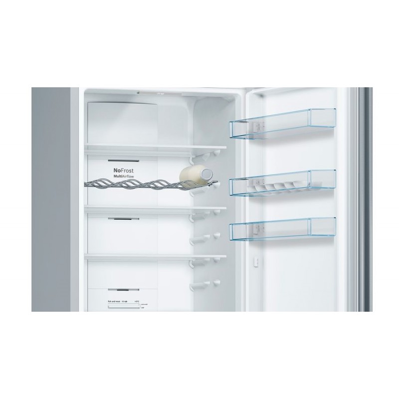 Bosch Serie 4 KGN39VIDA Kühl- und Gefrierkombination Freistehend 368 l D Edelstahl